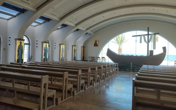 The interior of Duc in Altum Church in Magdala, on the shore of the Sea of Galilee in Israel (Wikimedia Commons/Ovedc)